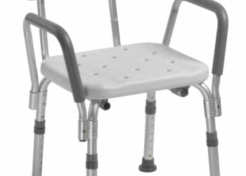 Shower Chair with Back and Removable Padded Arms